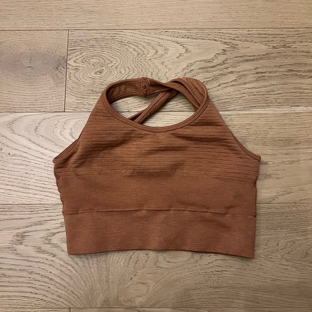 Alphalete Orange/Rust Color Sports Bra Size Small